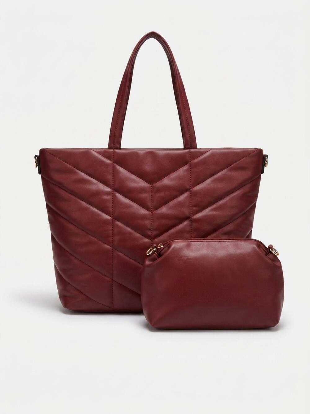 Jen & Co Brinley Quilted Chevron Tote MRLT
